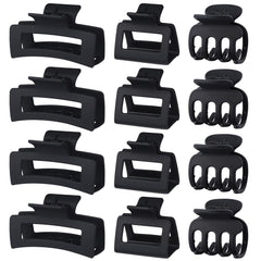 SMKSL front packaging showing 12 black claw clips, convenient multi-size set