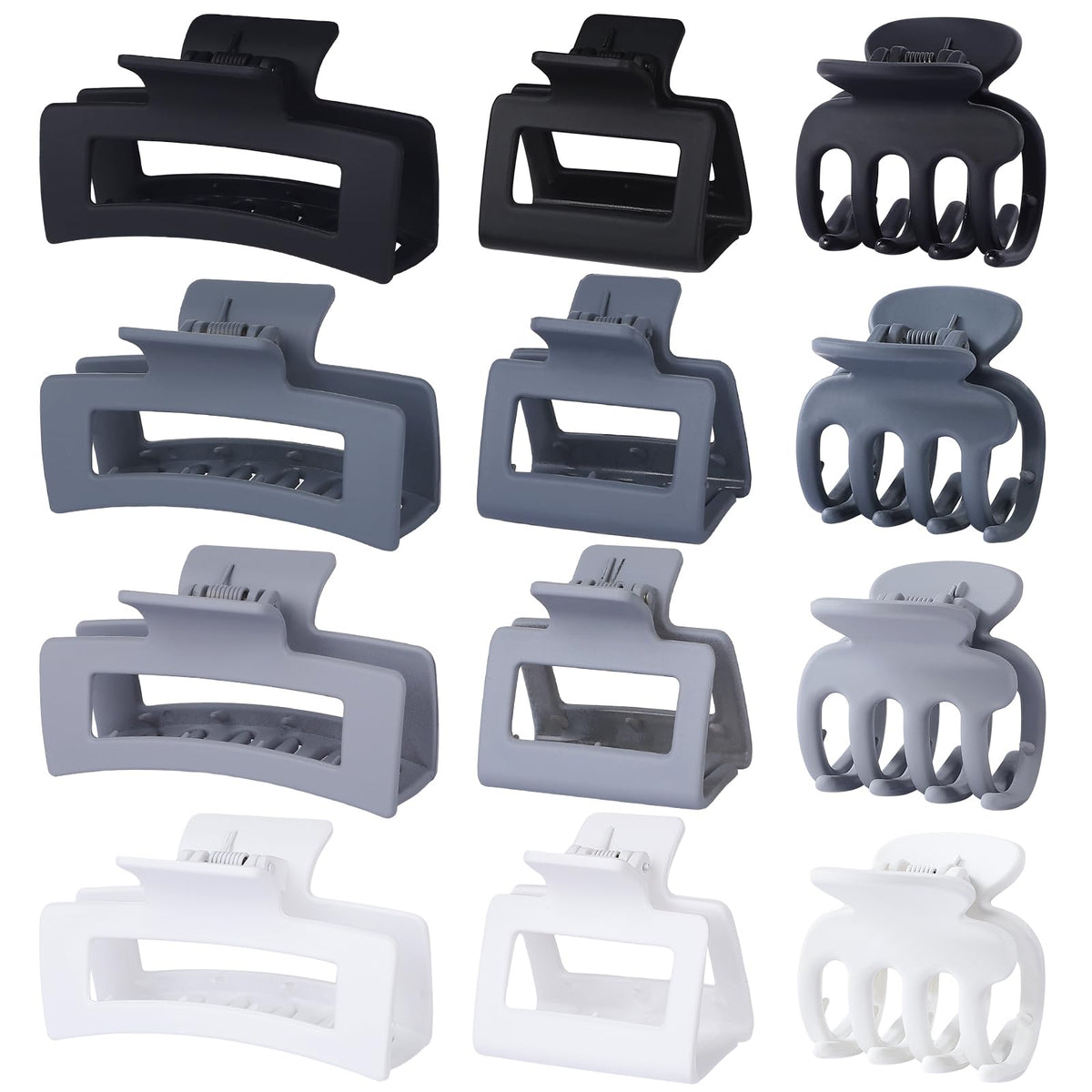 SMKSL front view of grey clip set showing variety and organized packaging benefit