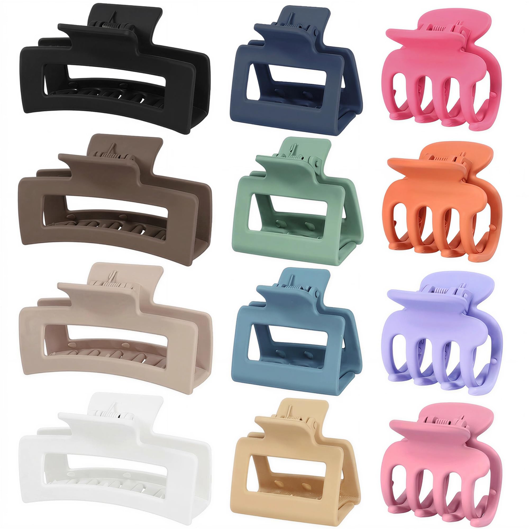 SMKSL front view of multicolor 12-piece clip set showing variety and convenience