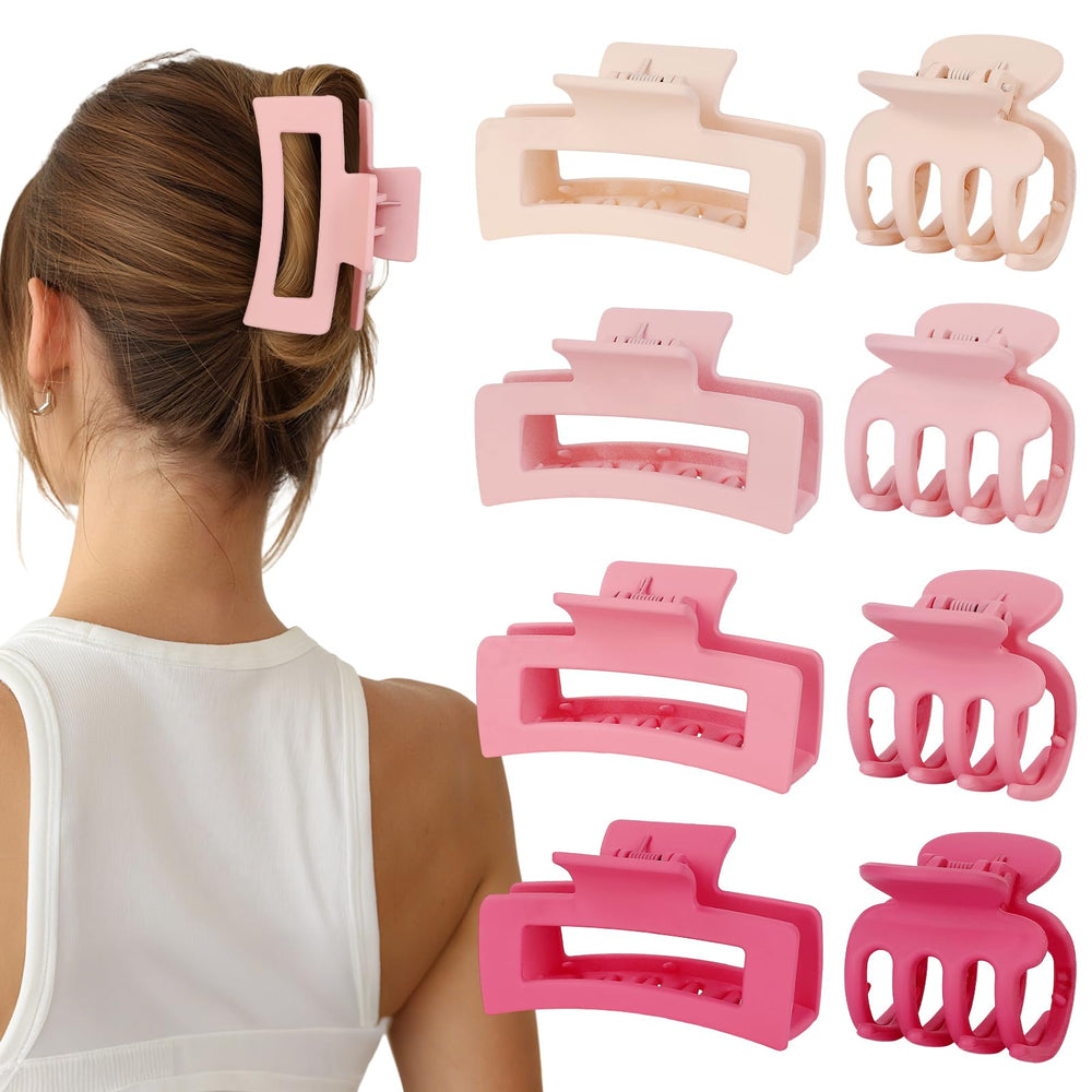 SMKSL front packaging of pink clip set showing colors and styles for easy outfit matching