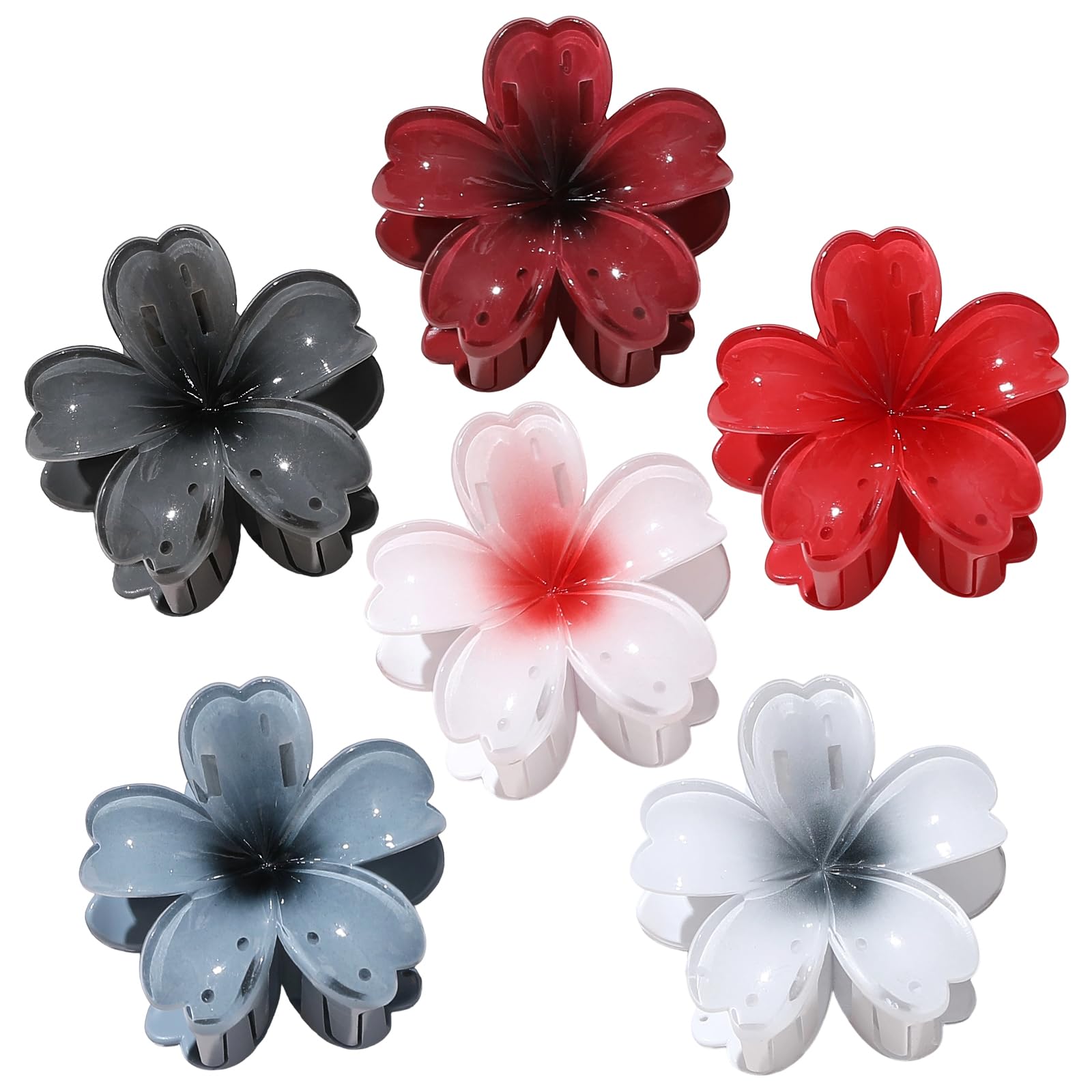 SMKSL front view packaging showing six floral clips and color mix for easy selection