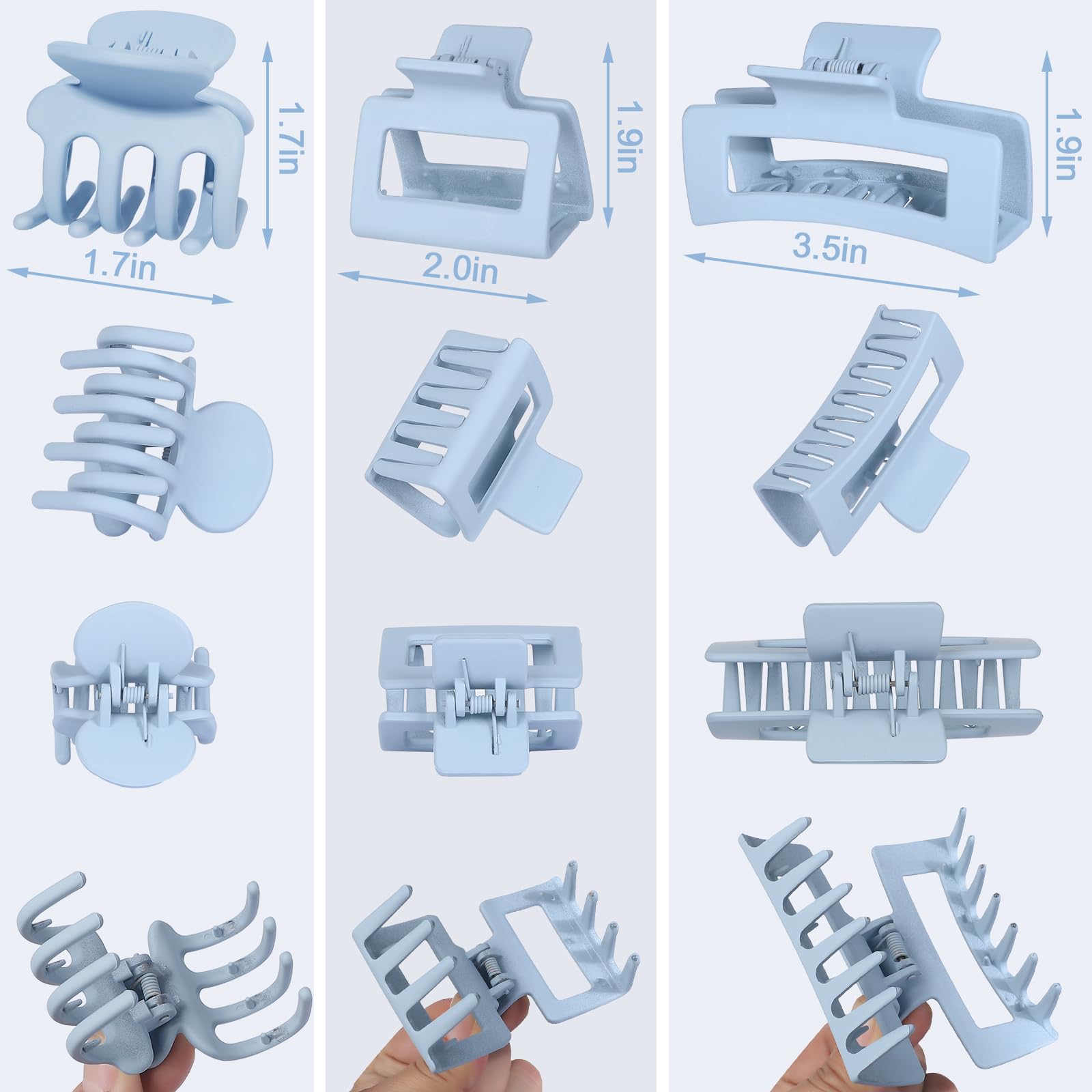 SMKSL medium clips used in hair for everyday half-up styles and stable hold benefit