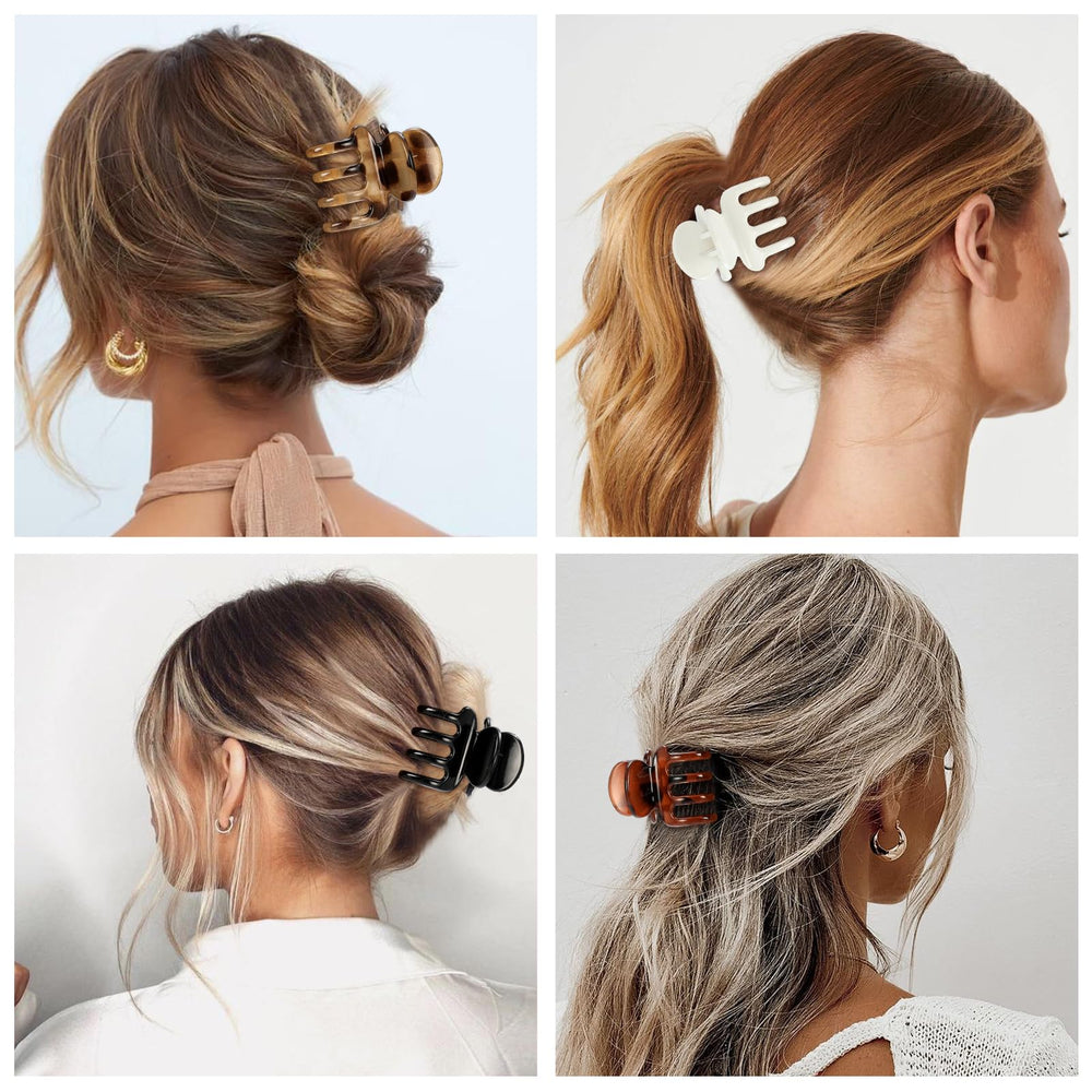 SMKSL small clip securing a half-up hairstyle for lightweight hold