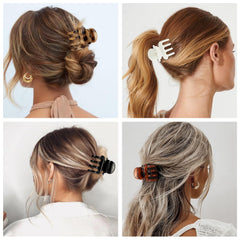 SMKSL small clip securing a half-up hairstyle for lightweight hold