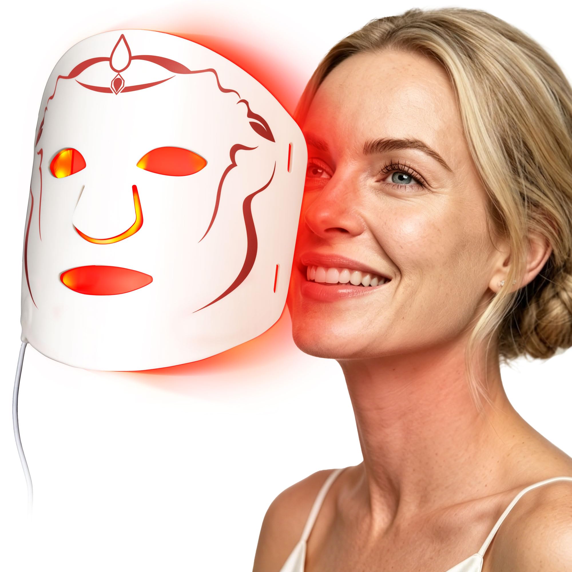 SMOOTHPRO front view of LED mask showing full-face coverage and quick treatments