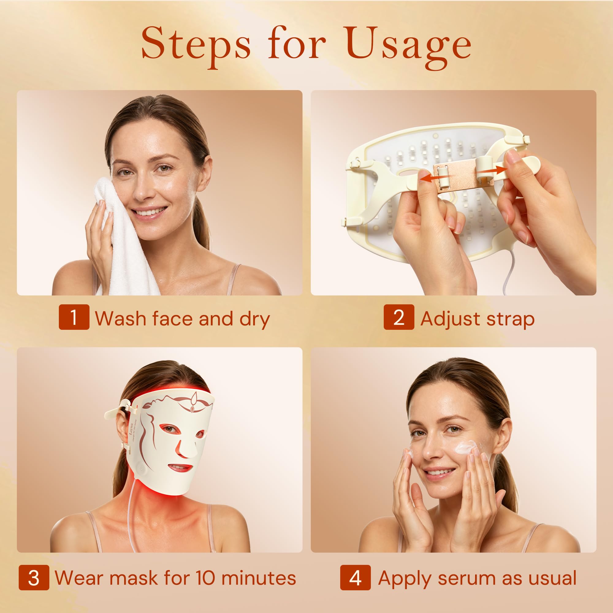 SMOOTHPRO mask in use on couch illustrating relaxation during 10 minute treatment