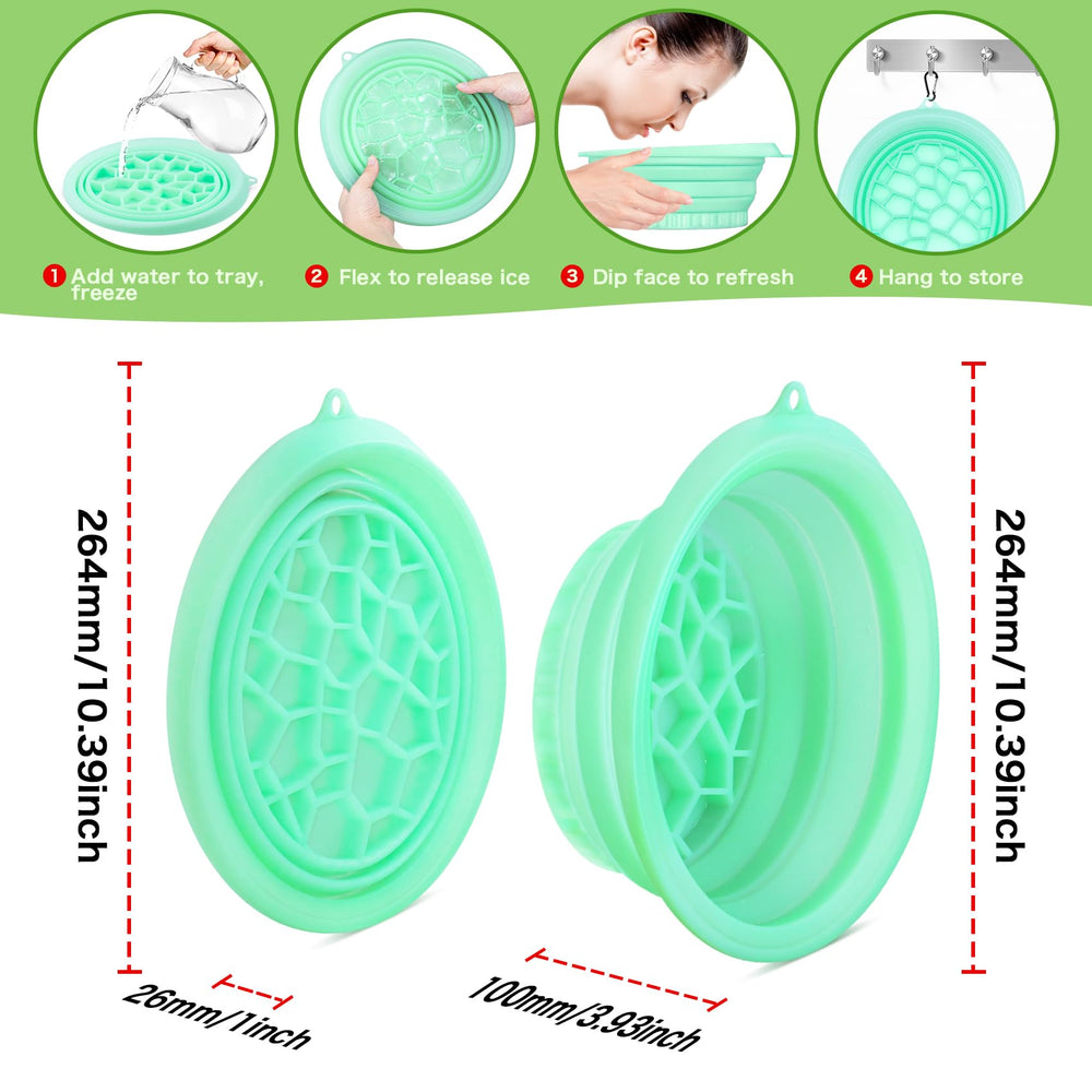 Snipeup built-in ice tray filled with ice showing uniform full-face cooling benefit