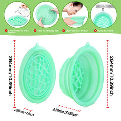 Snipeup built-in ice tray filled with ice showing uniform full-face cooling benefit