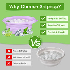 Snipeup folded compact storage showing portability for travel convenience