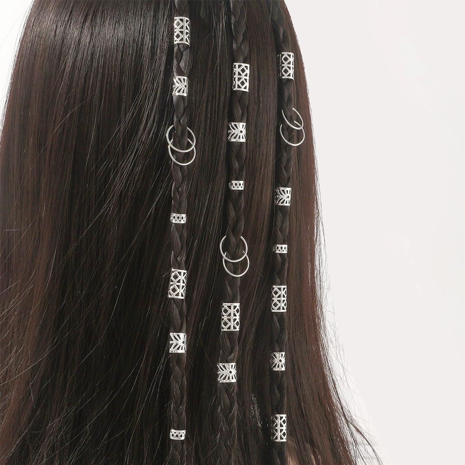 Snmzlc non-piercing clip attached to thick dreadlock for easy secure styling
