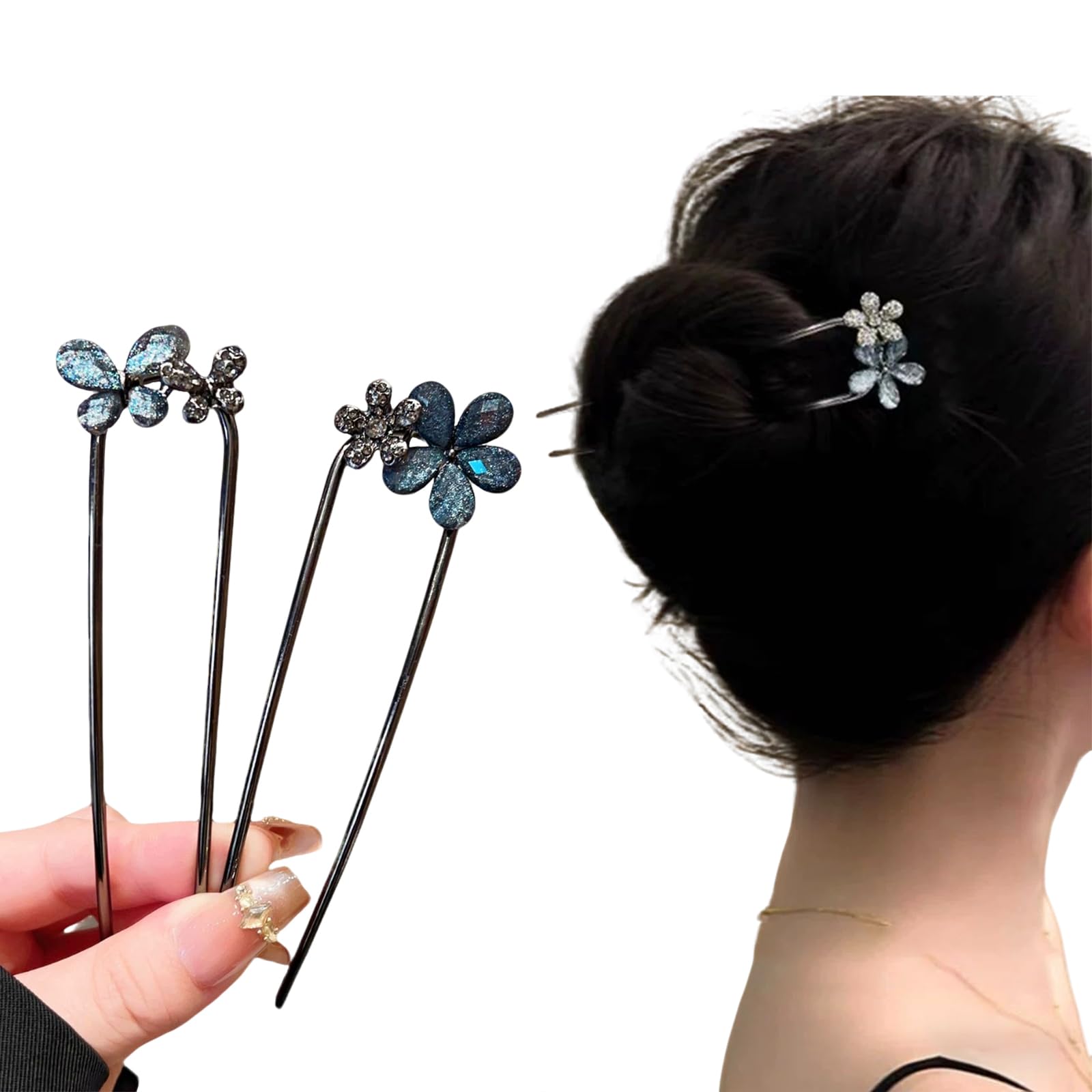 Snmzlc front view showing butterfly and flower rhinestones and elegant finish