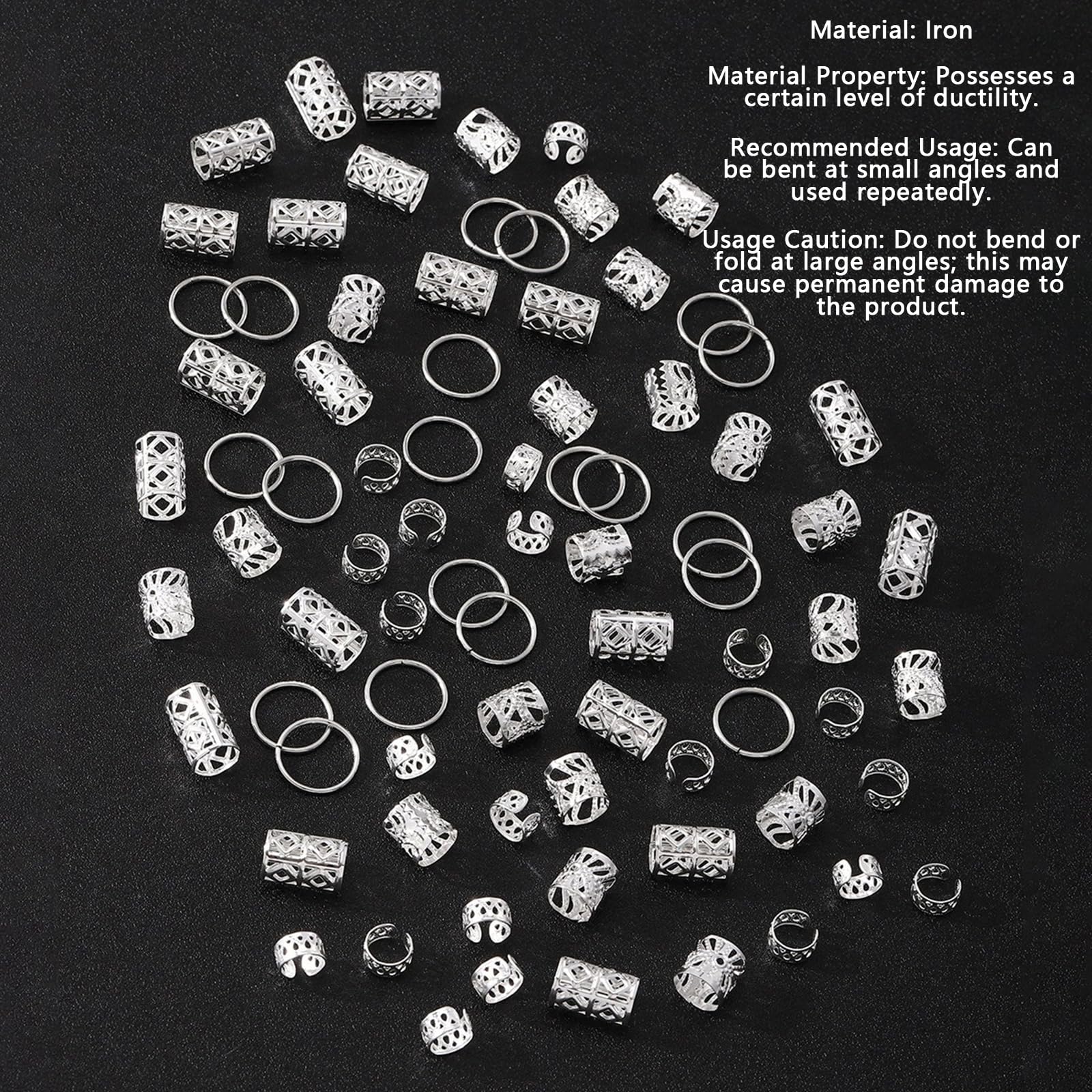 Snmzlc beads in braided hair illustrating styling options and instant metallic detail
