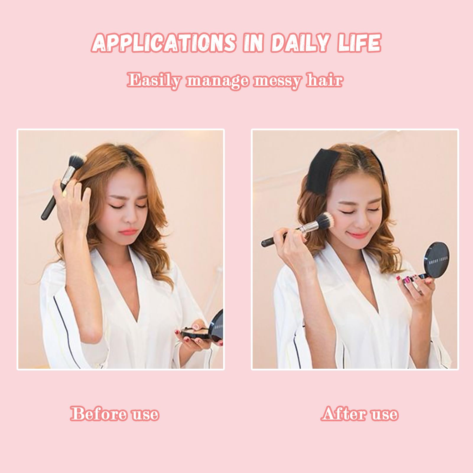 Snmzlc in use setting bangs for a cleaner, camera-ready hairline