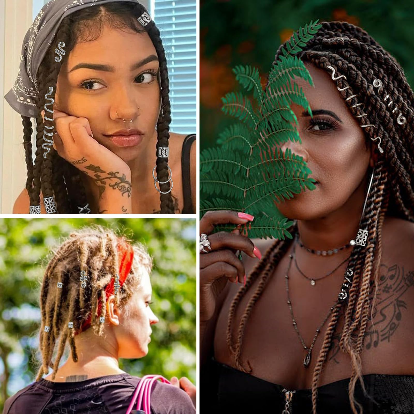 Snmzlc hair jewelry worn at festival demonstrating bold accent and visual impact