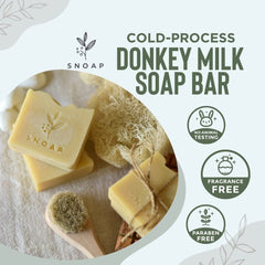 SNOAP soap size comparison with hand for scale showing compact 5 oz convenience
