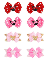 Snokkcomss front packaging showing eight mouse-ear bows, great gift ready