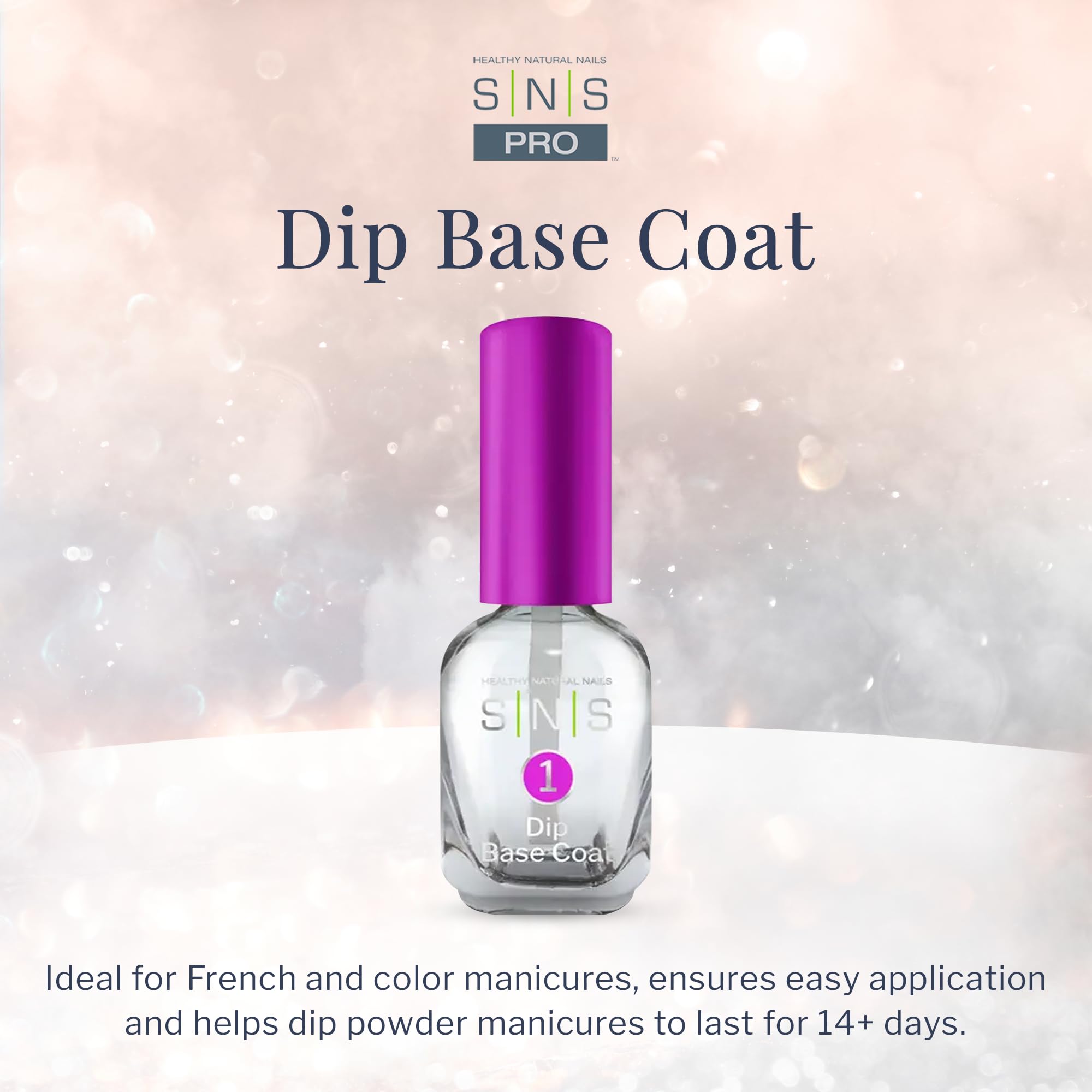 SNS Healthy Natural Nails cap and brush detail demonstrating precise base application