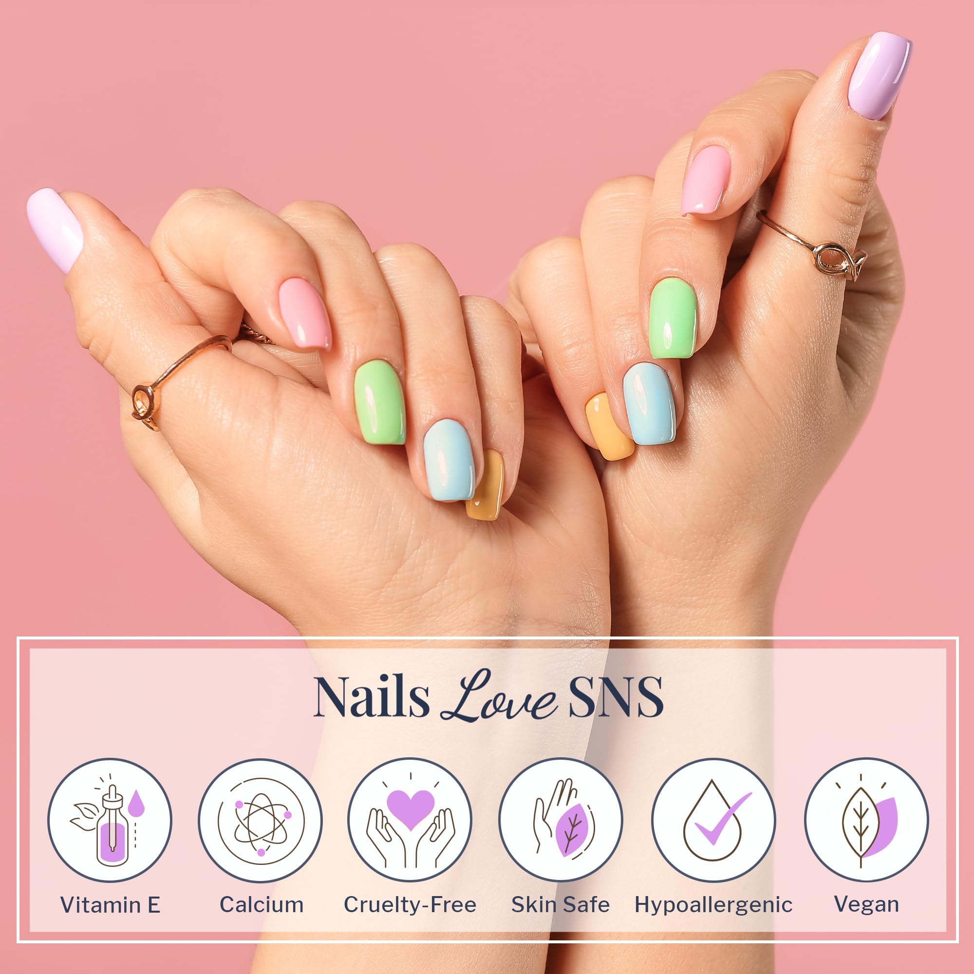 SNS Healthy Natural Nails glossy base texture close-up illustrating smooth finish