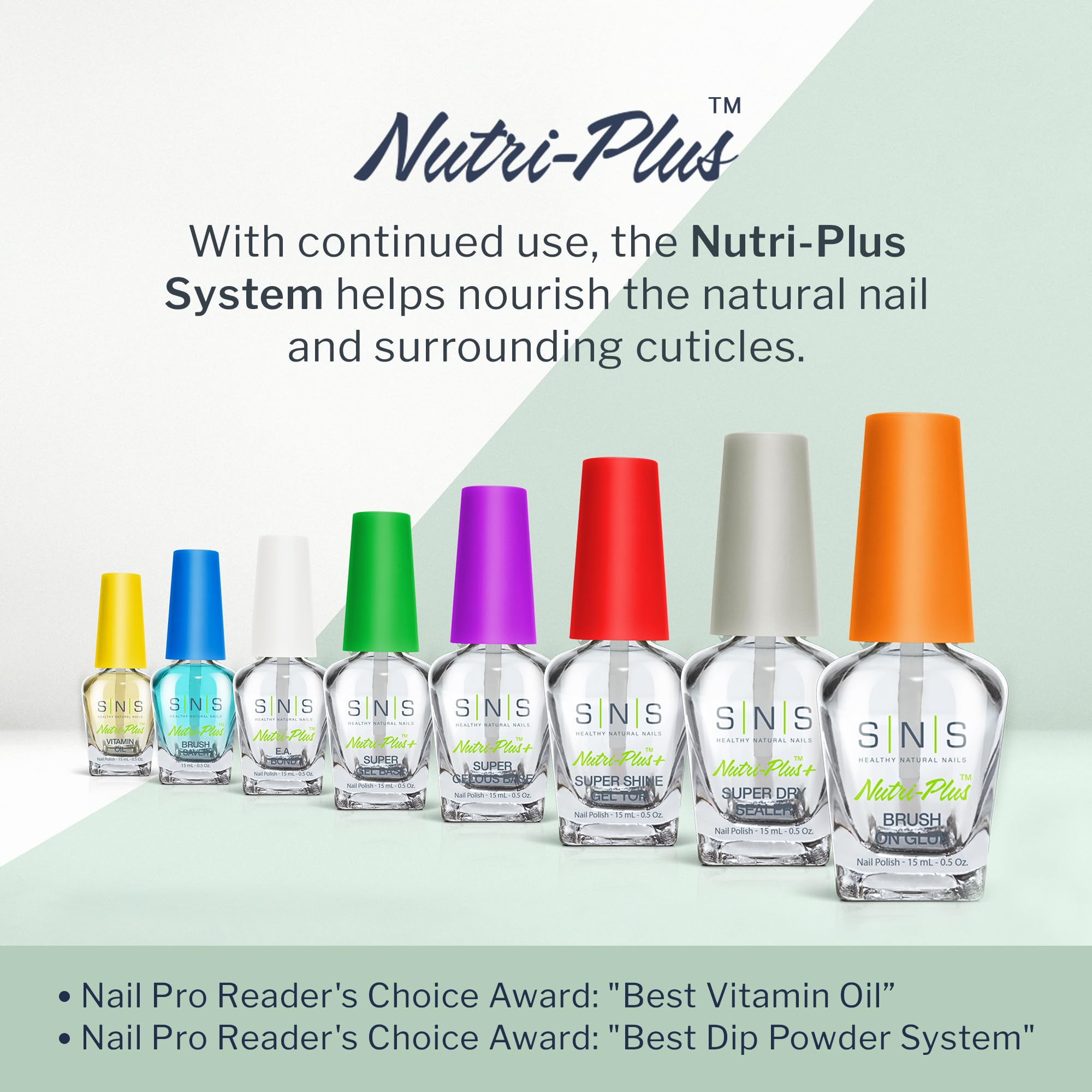 SNS Gel Top Coat on dip powder nails showing rich color and shine