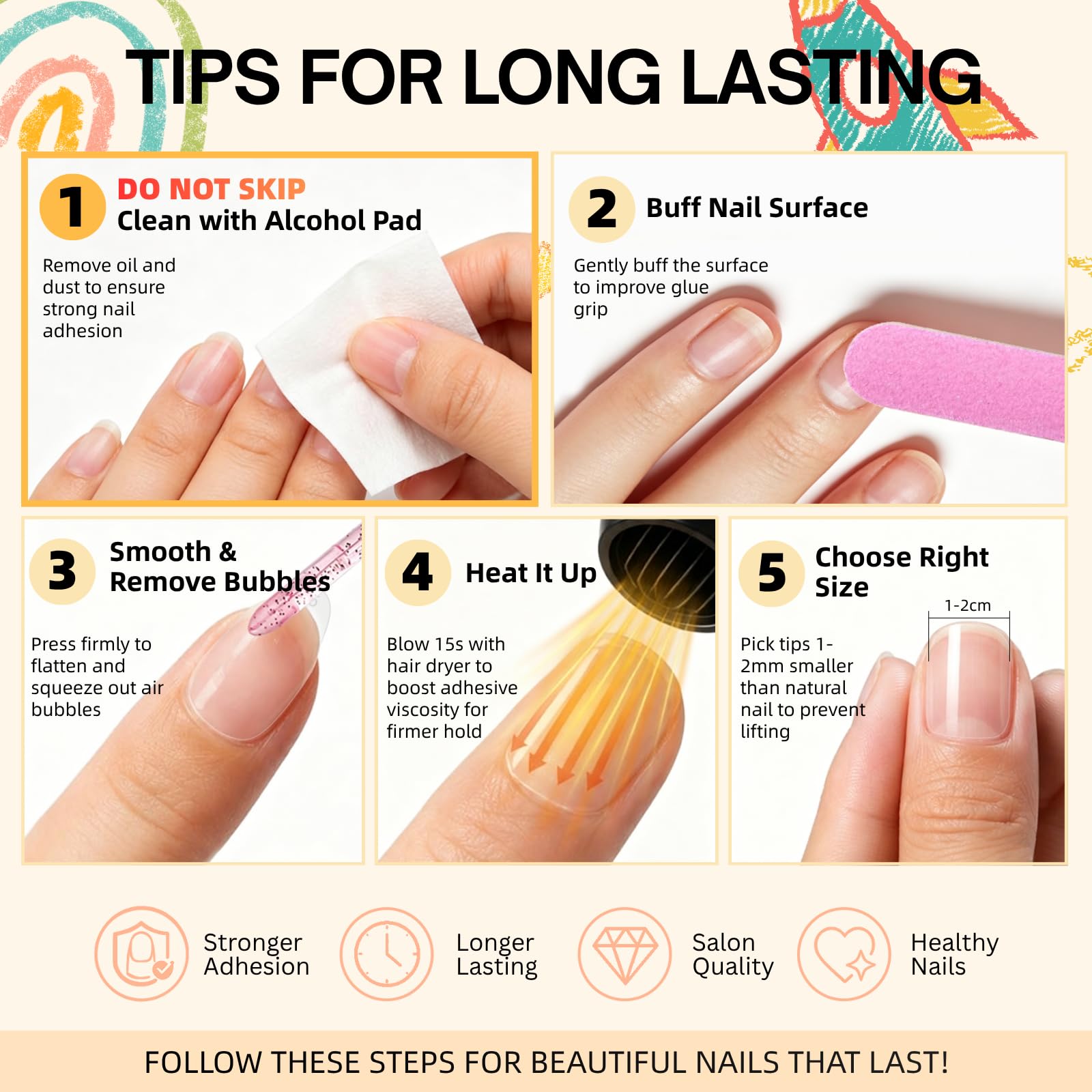 SnypeeLab application on a child’s nail showing easy press-on use
