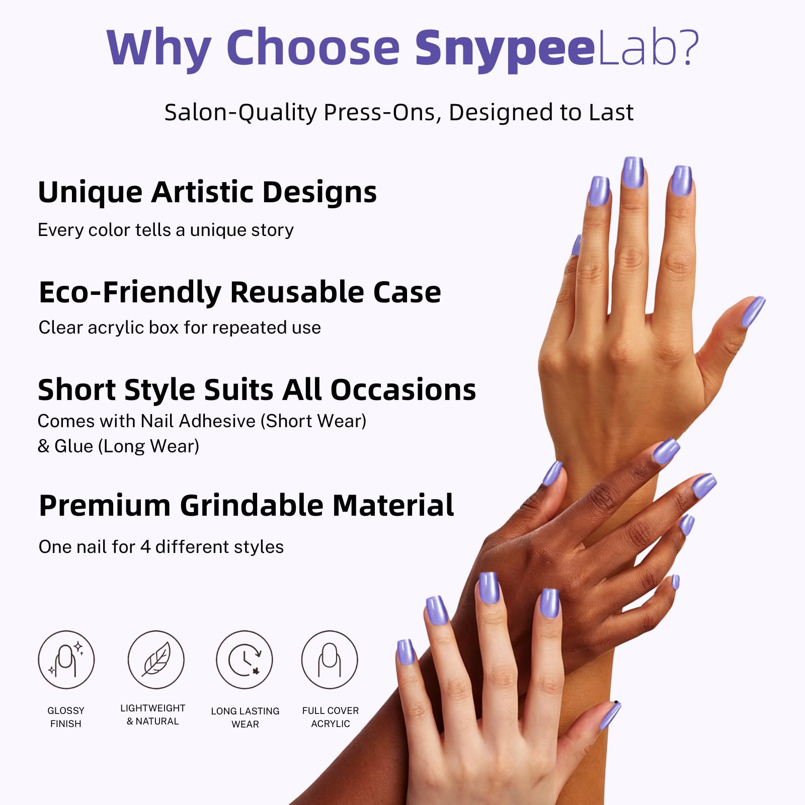 SnypeeLab side profile showing glossy finish and chip resistance