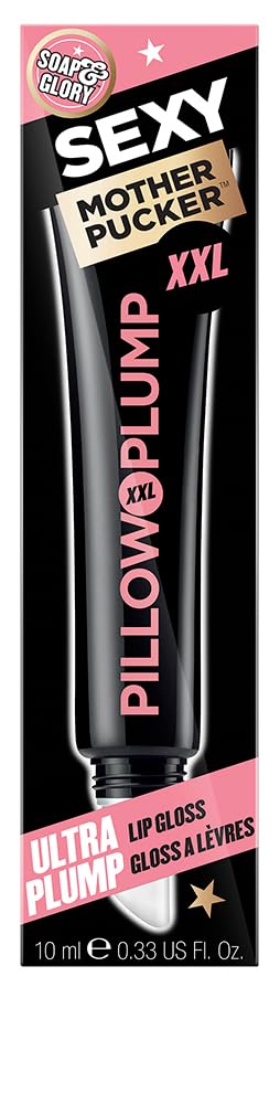Soap & Glory clear gloss texture drop highlighting lightweight, hydrating finish