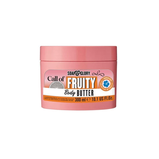 Soap & Glory tub front view showing vibrant packaging and tropical appeal