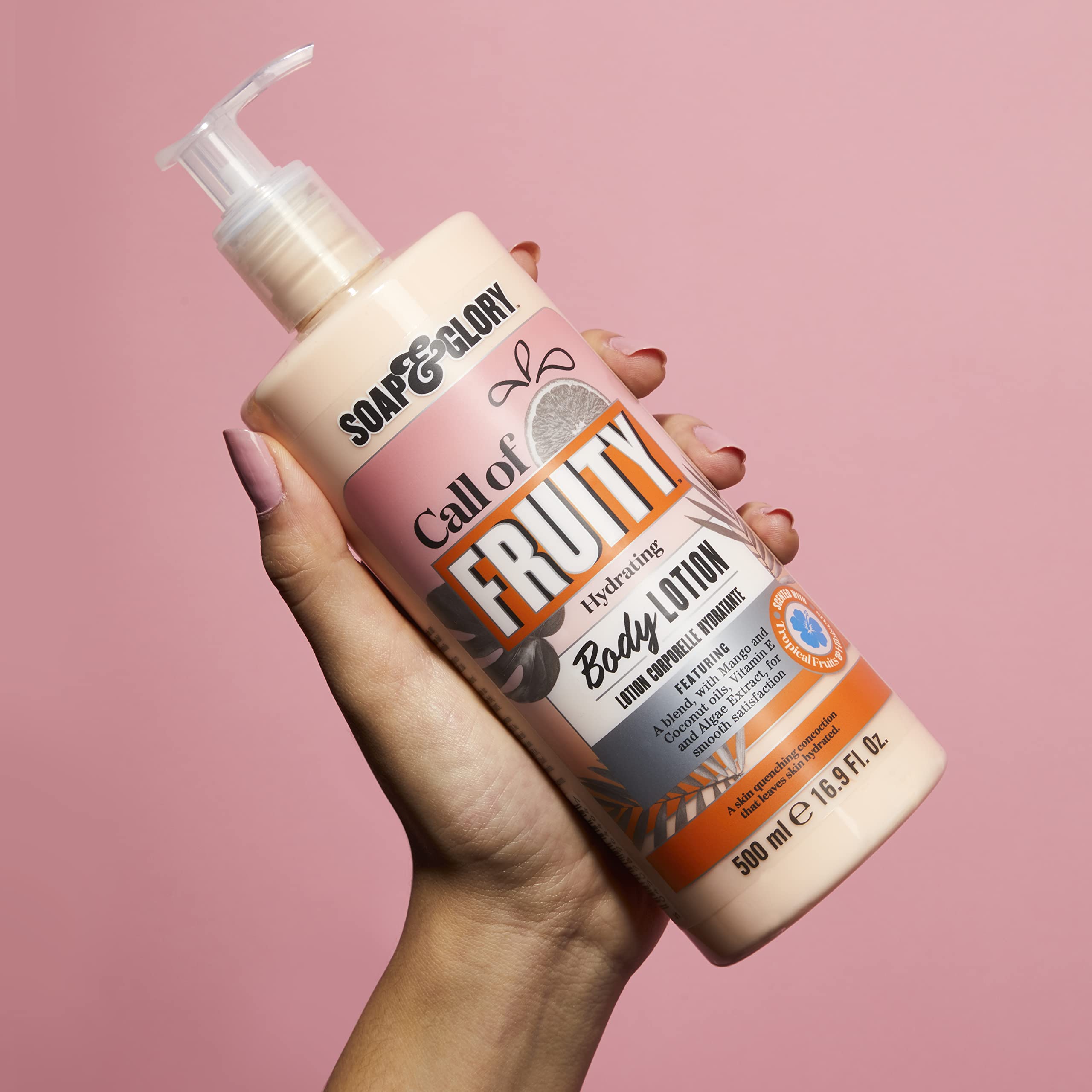 Soap & Glory ingredients close-up with cocoa butter and aloe, visualizing nourishing formula