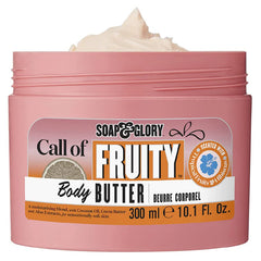 Soap & Glory open jar revealing smooth body butter ready to use