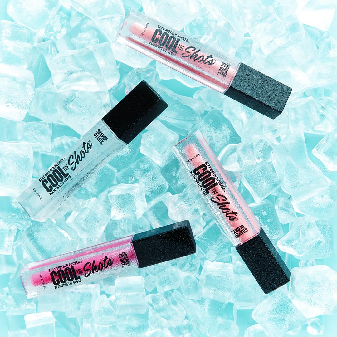 Soap & Glory swatch on hand illustrating nude shade and plumping effect