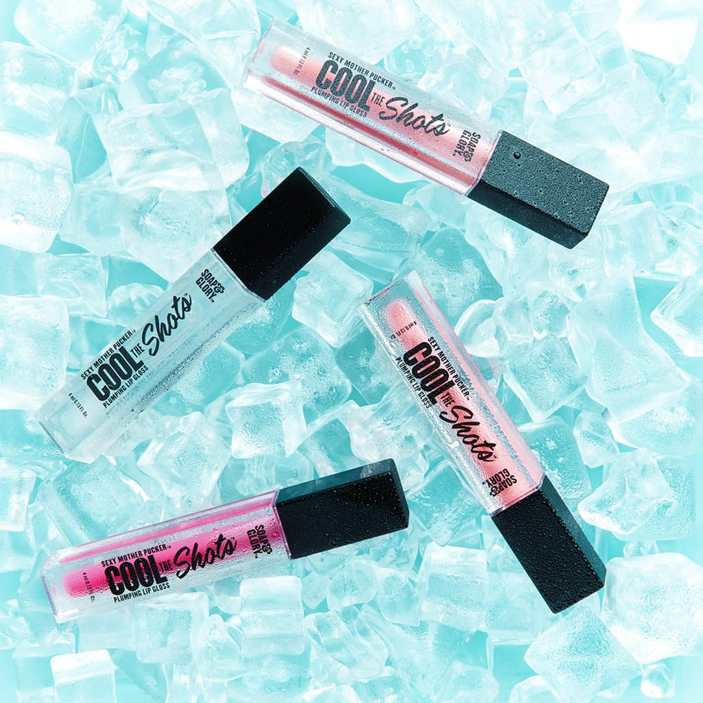 Soap & Glory swatch on hand illustrating nude shade and plumping effect