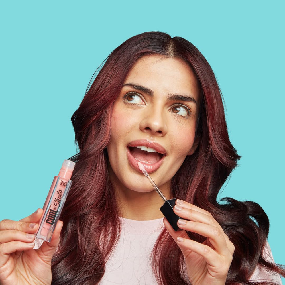 Soap & Glory close-up of glossy texture showing hydration and shine