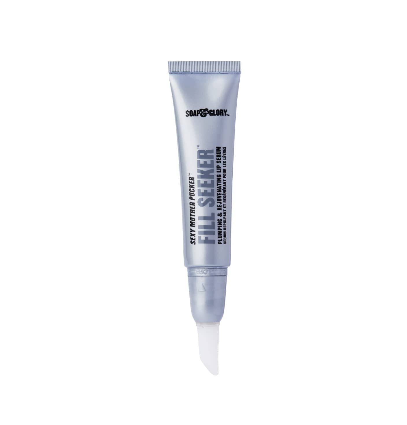 Soap & Glory texture swirl of gloss illustrating satin finish and moisturizing feel benefit
