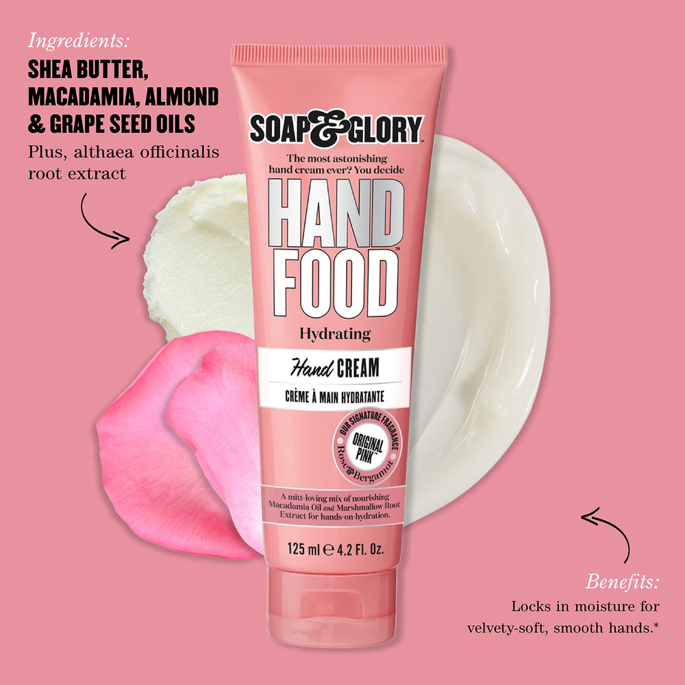 Soap & Glory open cap and visible cream texture for easy application benefit