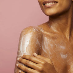 Soap & Glory pouring gel texture demonstrating creamy moisturizing formula