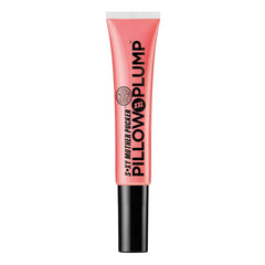 Soap & Glory Pillow Plump front tube showing glossy pink shade and branding benefit: instant shine