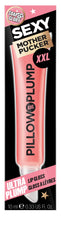 Soap & Glory Pillow Plump swatch on skin showing Pinkwell tint and glossy finish benefit