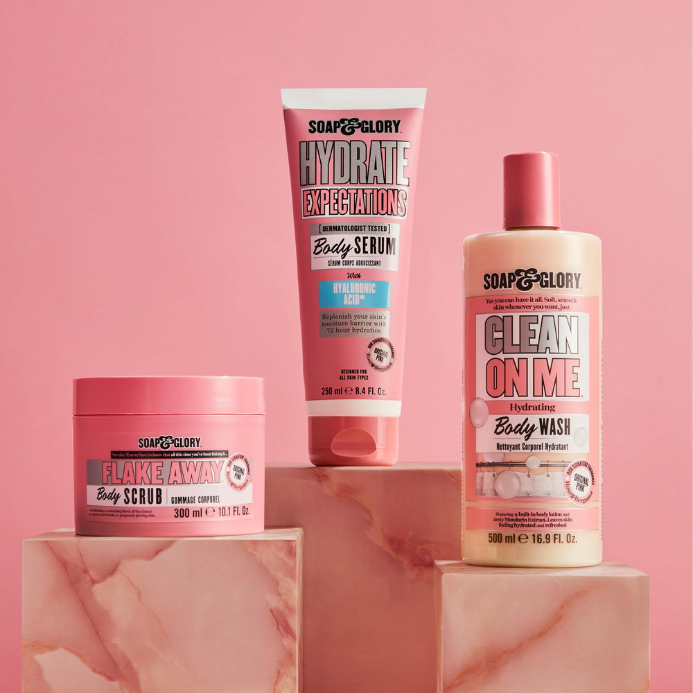 Hand applying Soap & Glory serum showing quick absorption benefit