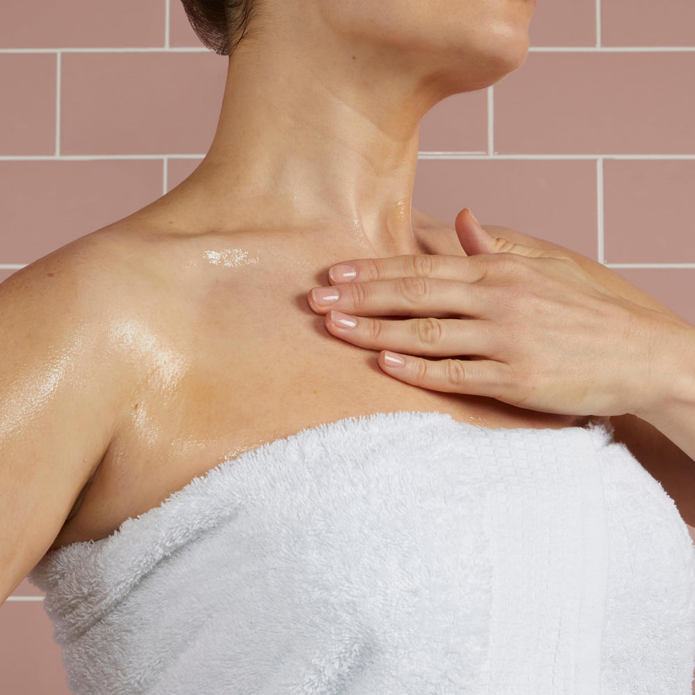 Soap & Glory serum texture on skin demonstrating lightweight absorption