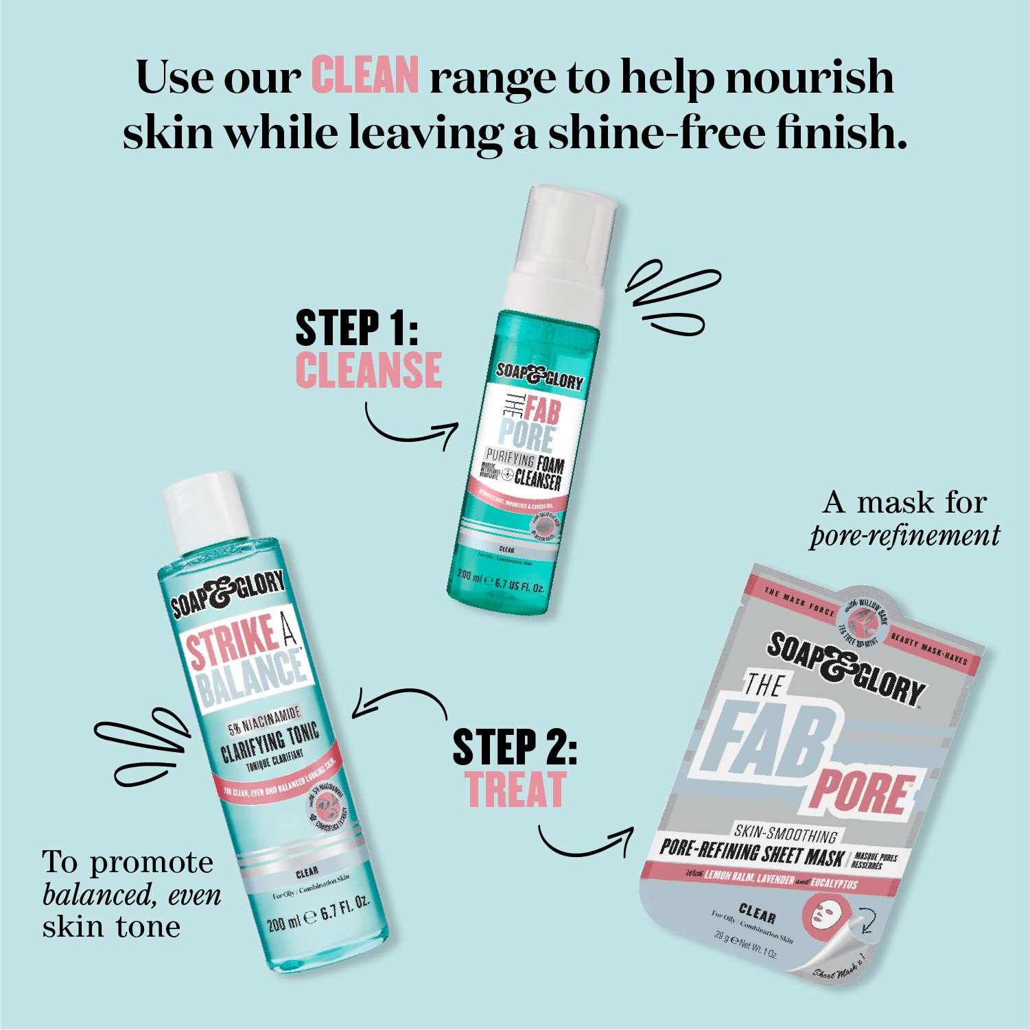 Soap & Glory bottle next to a ruler for scale, illustrating the 11.8 fl oz size