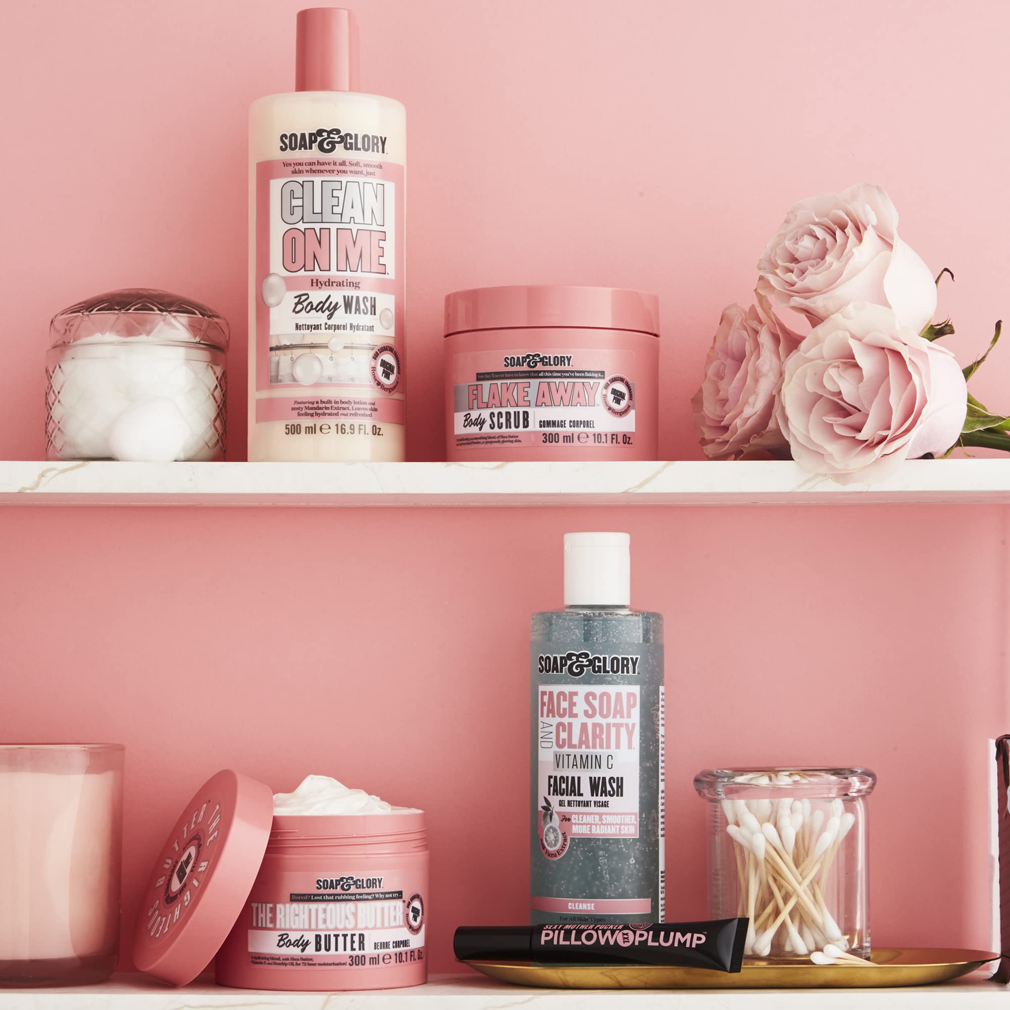 Texture of Soap & Glory cleanser on hand, demonstrating smooth foam and dissolvable beads