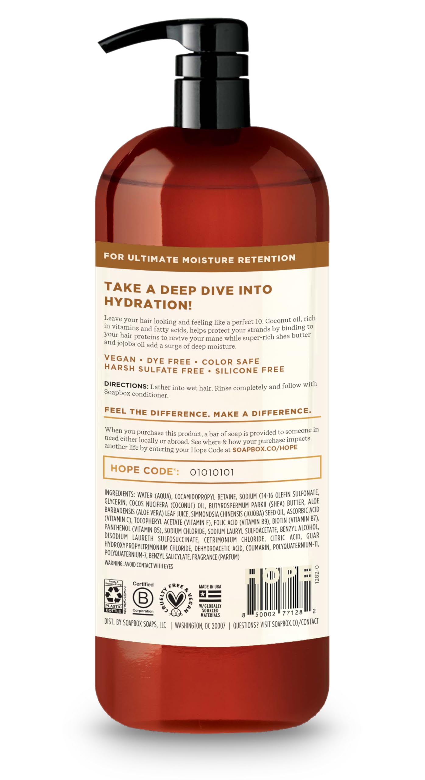 Soapbox applying conditioner to hair ends to illustrate smoothing benefit