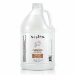 Soapbox gallon front label showing fragrance and size and ease of identification
