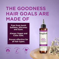 Soapbox Oh My Growth ingredient label highlighting biotin and vegan collagen
