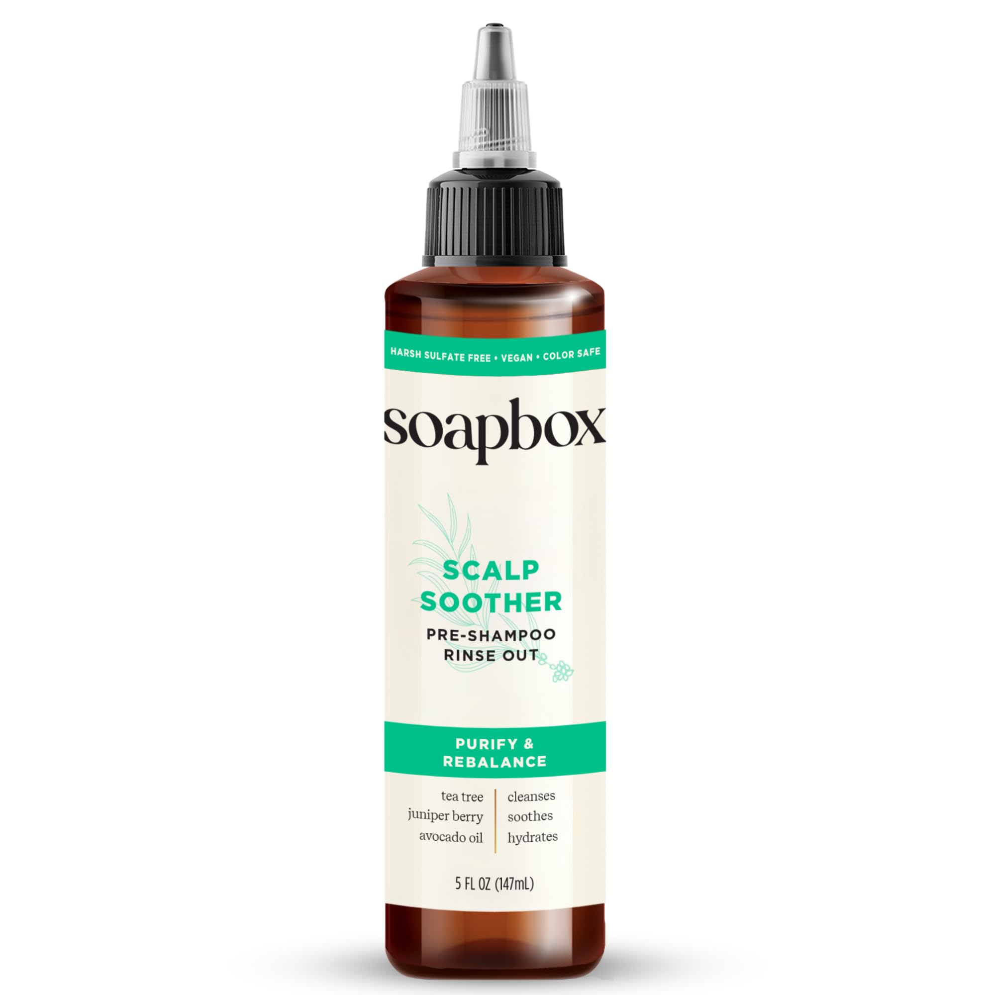Soapbox Scalp Soother front packaging showing brand and product benefit