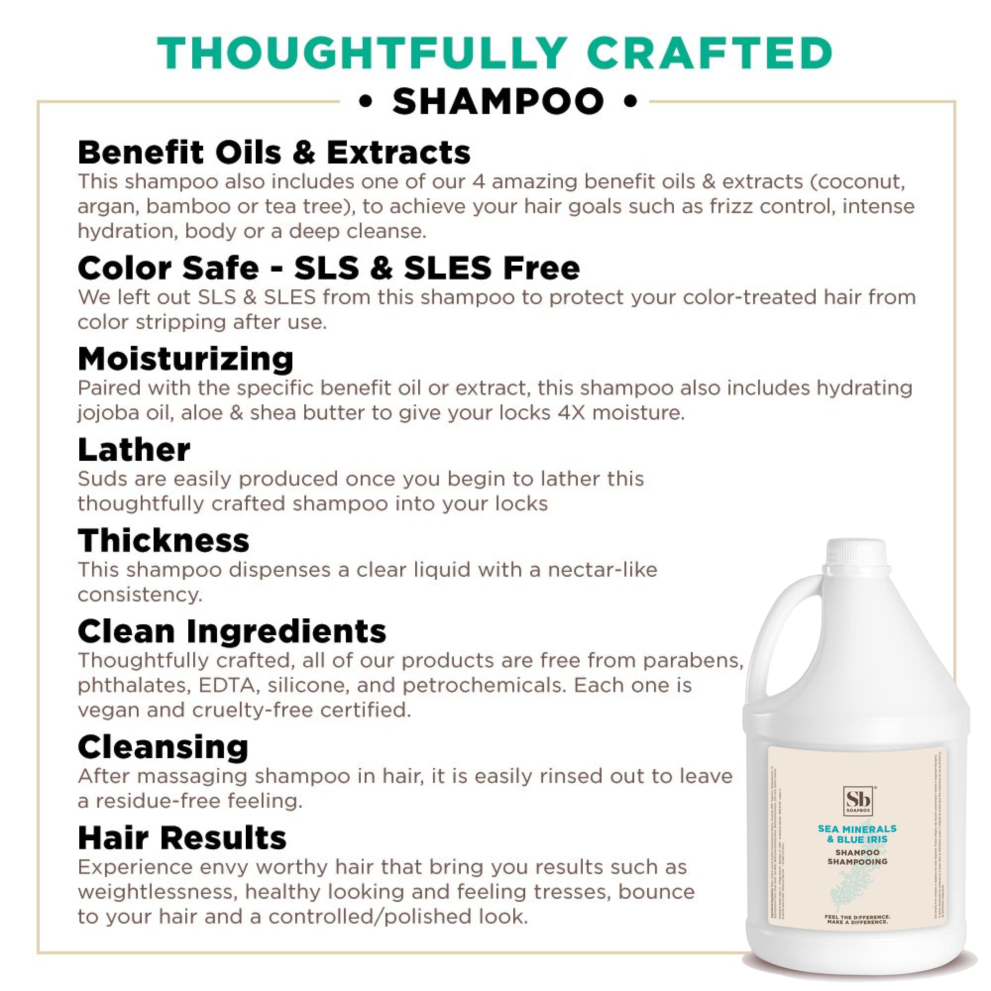 Soapbox close-up of bottle texture and ingredient list highlighting clean formula