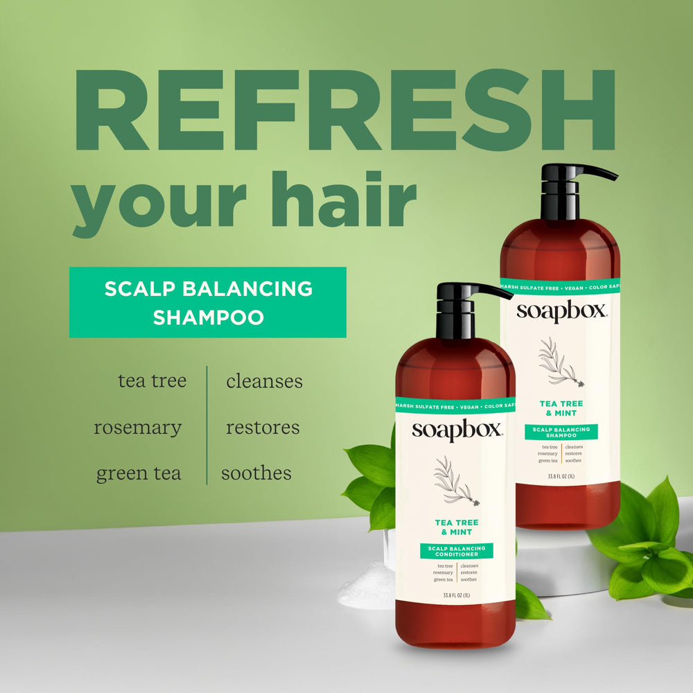Soapbox shampoo lather texture in hand, cleansing foam for refreshed scalp