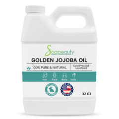 Soapeauty jojoba oil bottle front showing label and size benefit