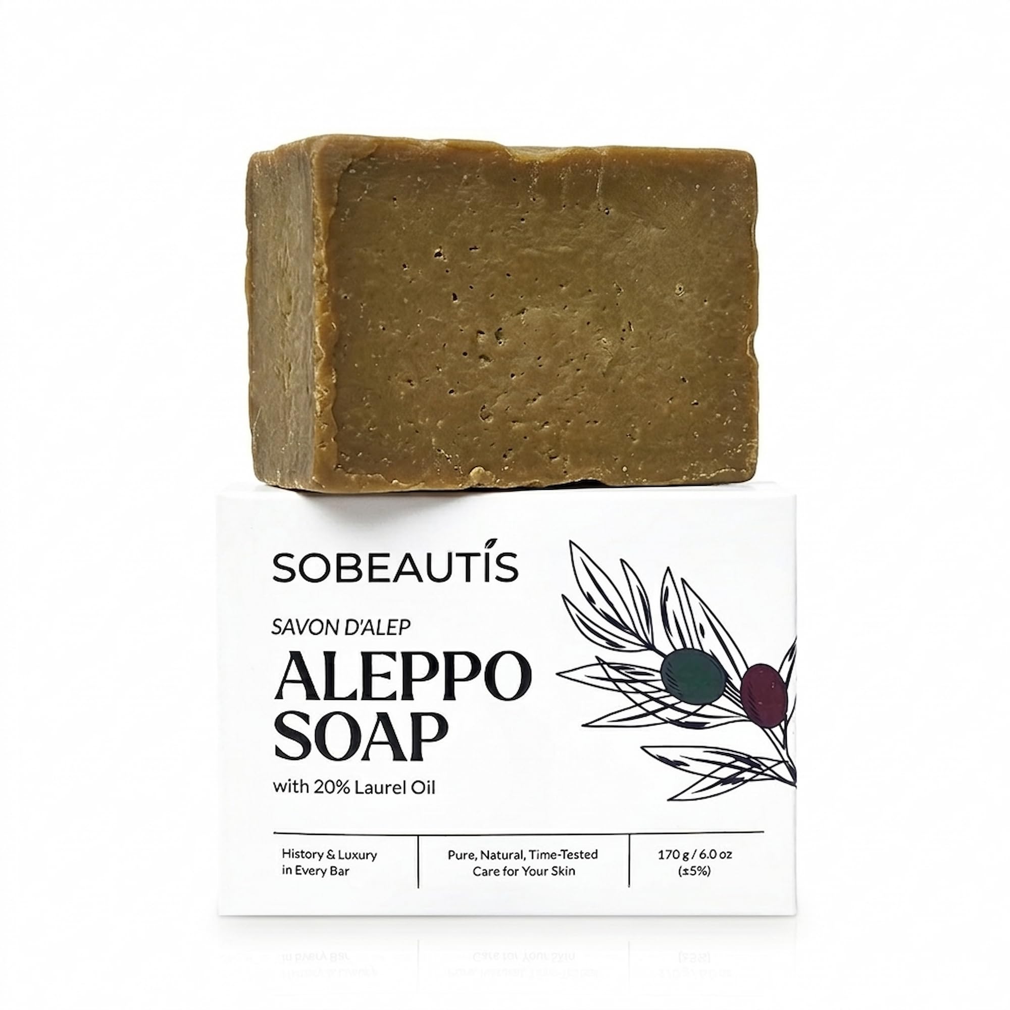 Sobeautis soap front packaging showing product and benefits