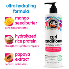 SO COZY applied to child's wet hair illustrating gentle detangling benefit